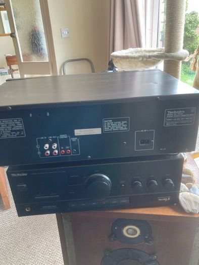 technics amp and cassette deck marantz cd player