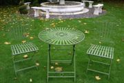 Two Seater Table and Chairs  Antique Green  D1705