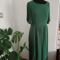 Louche green summer dress 12-14