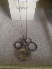 DKNY Charm Logo Necklace