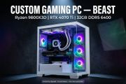 Gaming custom PC 9800x3d 32gb 6400 1tb 4070ti