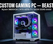 Gaming custom PC 9800x3d 32gb 6400 1tb 4070ti