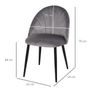 Dining Chair Set of 2, Grey Image 4