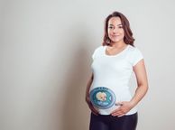 main image for ad Wash machine baby girl boy T-shirt Tee Top Shirt for expecting new pregnant mom