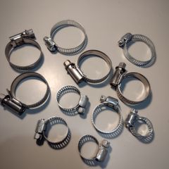 11pcs Hose Clamp Set Adjustable Large Hose Duct Pipe Clamps Steel  different sizes Free viewing