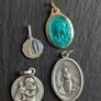 Silver chain only & 4 medallions Image 3