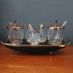 Mid century Golden Age condiment set