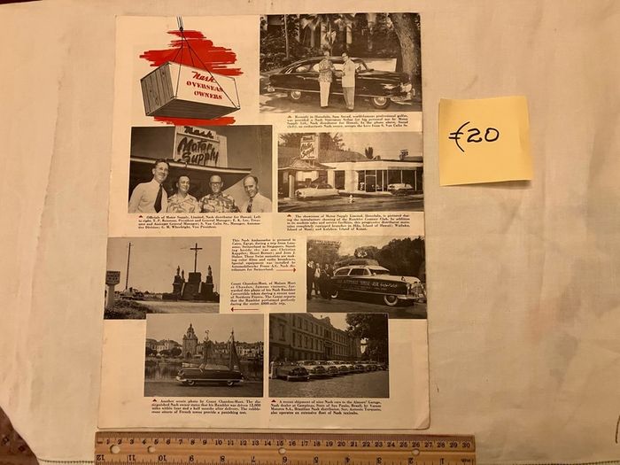 American car brochures. 1950s, 1960s and 1980s