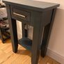 Solid Wood Grey Hall Console Table with Drawer Image 6