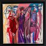 Original Abstract Painting Original Art Of Group of Girls female friends or models irish  Art Image 2