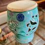 Vintage Michael Kennedy Sligo Handmade Oil Burner Turquoise Burren Blue Image 5