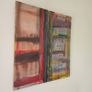Retro Abstract Oil on Panel Painting Titled "Bookcase". Image 7