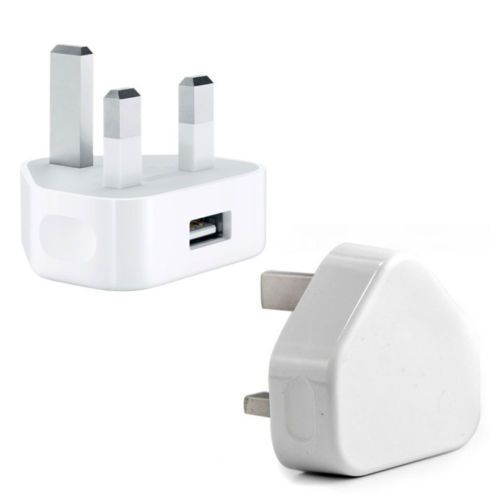 New UK IRL 3 PIN USB Wall Charger For Iphone 3 4 5 iPod Samsung HTC #333