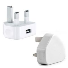 New UK IRL 3 PIN USB Wall Charger For Iphone 3 4 5 iPod Samsung HTC #333