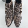 SAVIDA python print gold studded boots Sz 40 (6.5 UK) - Bnwt Rrp 55 Image 6