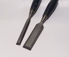 A 1/2" and a 1" Bevel Edge Chisel