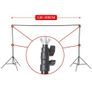 443442 2 x 2m Stand + 1.6 x 3m Non Woven Fabric Black, White, Green Background Image 7