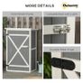 NEW SALE Fir Wood Garden Shed Outdoor Tool Storage w/ 2 Shelves Latched Doors 115x75cm Image 3