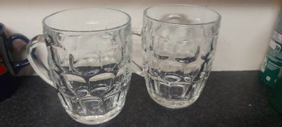 2 x vintage tankard glasses ,,sold as is, good condition, price includes post to anywhere in Ireland thank you, or if buyer collects cheaper,
