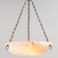 Alabaster bowl pendant ceiling light