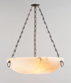 Alabaster bowl pendant ceiling light