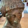 Vintage Ceramic Bronzed/ Verdigris Head Of Apollo Image 2