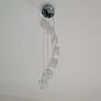 ice cube ceiling pendant 4 light, satin nickle with matching wall lights. Image 5