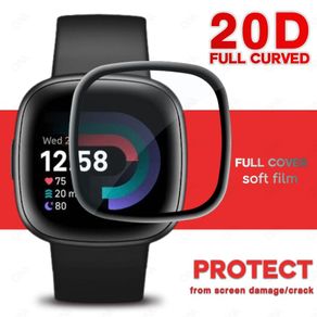 5D Full Screen Protector Film for Fitbit Versa 4  Flexible Soft Protective Film Not Glass