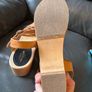 Swedish Hasbeens Tan Leather Woven Clog Sandals EU 39 Image 10