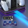PS5 Slim Stand and Cooling Station with RGB LED Controller Charging Station for Playstation 5, PS5 Controller Charger for Dual Sense & Edge Controller, PS5 / PS5 Slim Accessories Cooling Black Image 6