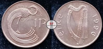 [#101] - Ireland 1996 | Irish 1 Penny | KM.20a | UNC