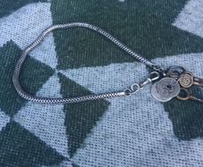 Sterling Silver Art Deco Watch Chain
