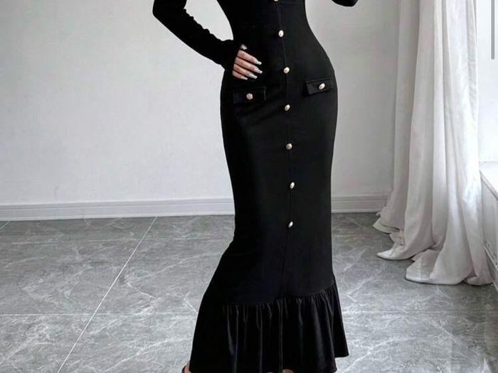 Black long sleeve dress