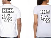 His And Her Other Half Love Couple T-shirts Great Gift Present For Valentines Day Idea