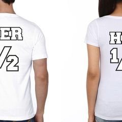 His And Her Other Half Love Couple T-shirts Great Gift Present For Valentines Day Idea