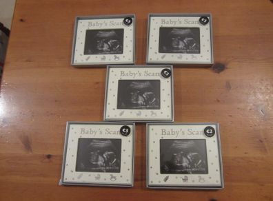 5 baby scans photo frames