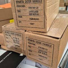 New Champagne Gold Yale Trojan Sparta external Lever/ Lever Door Handles