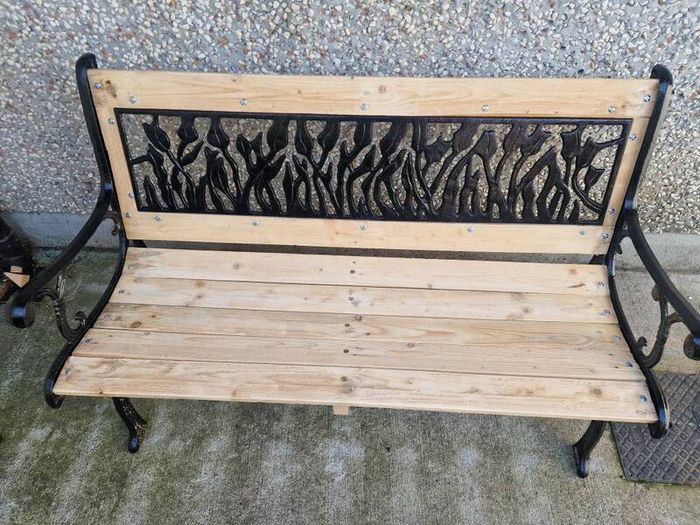 Cast iron garden bench