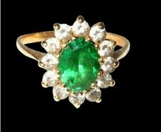 Vintage Hallmarked 14ct Gold Cluster