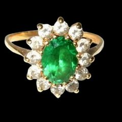 Vintage Hallmarked 14ct Gold Cluster