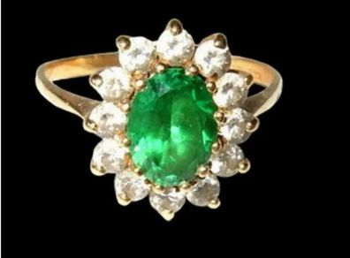 Vintage Hallmarked 14ct Gold Cluster