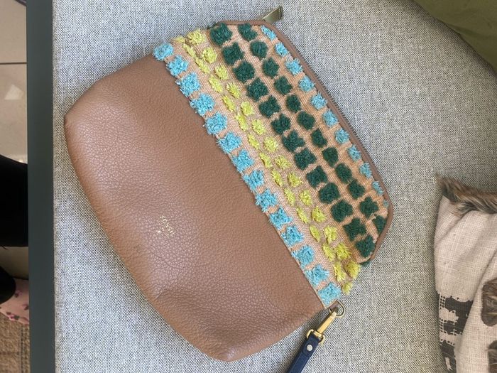 Fossil leather clutch bag. Unique sample bag