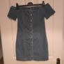 New Look off the shoulder Denim dress Image 2