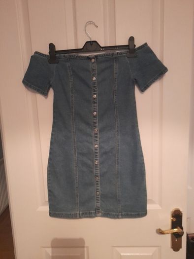 New Look off the shoulder Denim dress