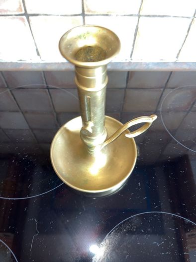 Antique Brass Chamber Candlestick