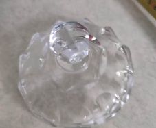 Stunning Heavy Vintage Crystal Cut Glass Lidded Pot Trinket Pot NO STAMP