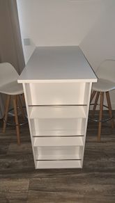 Kitchen bar table x 1 & bar stools x 2