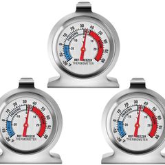 Fridge Thermometer Refrigerator Thermometer, Large Dial Freezer Thermometer,Classic Series Temperature for Refrigerator Freezer Fridge Cooler (3Pack)