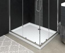 Shower Base Tray with Dots White 80x100x4 cm