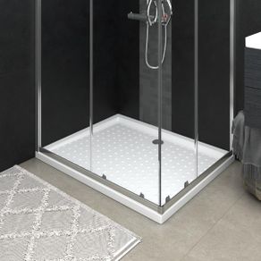 Shower Base Tray with Dots White 80x100x4 cm